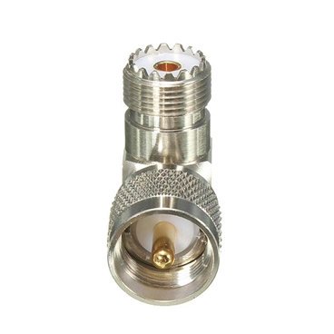 Right Angle 90 Degree UHF Connector PL259 To SO239 Strain Relief