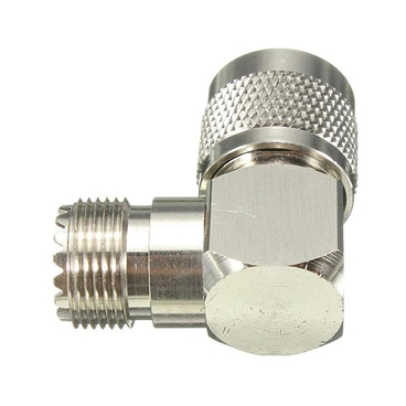 Right Angle 90 Degree UHF Connector PL259 To SO239 Strain Relief