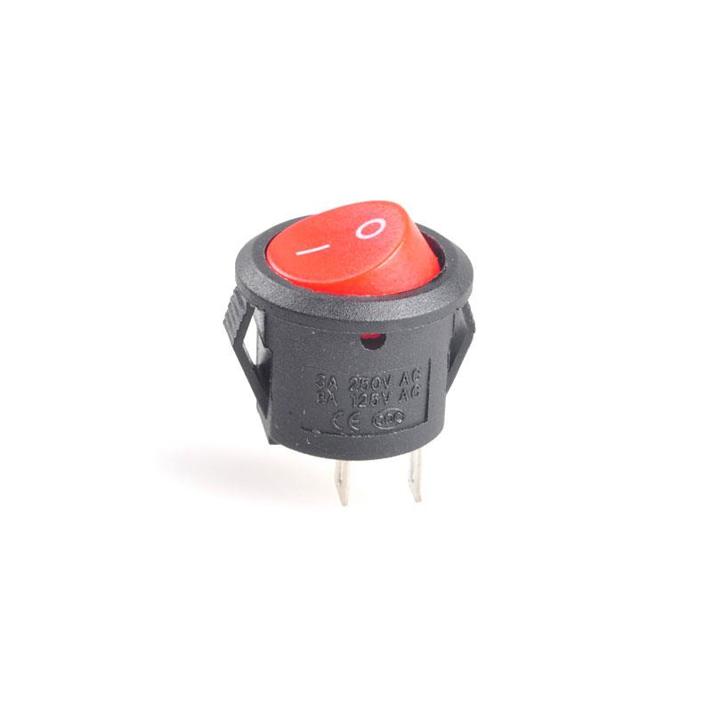 15mm Dia 2PIN SPST ON-OFF Micro Round Rocker Switch