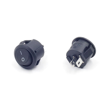 15mm Dia 2PIN SPST ON-OFF Micro Round Rocker Switch