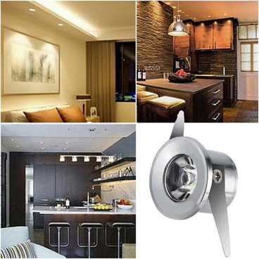 1W LED Cabinet Recessed Mini Ceiling Spot Lamp, Round, CRI90