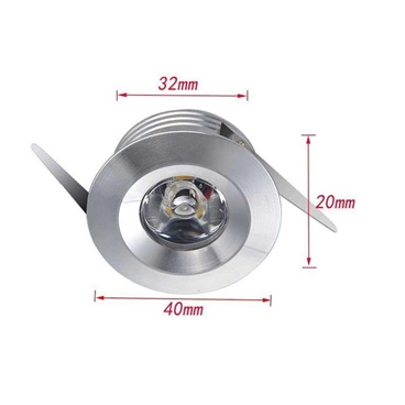 3W LED Cabinet Recessed Mini Ceiling Spot Lamp, Round, CRI90