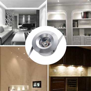3W LED Cabinet Recessed Mini Ceiling Spot Lamp, Round, CRI90