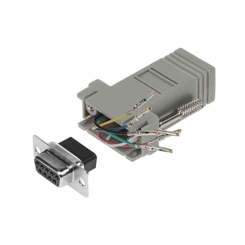 DB9 Female to RJ11/12 (6 Wire) Modular Adapter