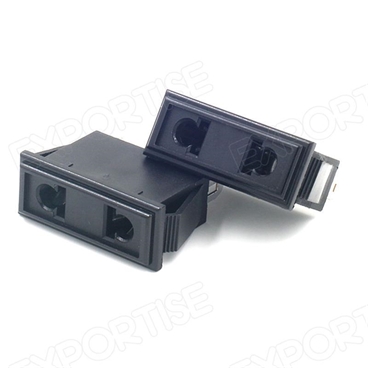 AC 250V 5A Panel Mounting Power Socket Black