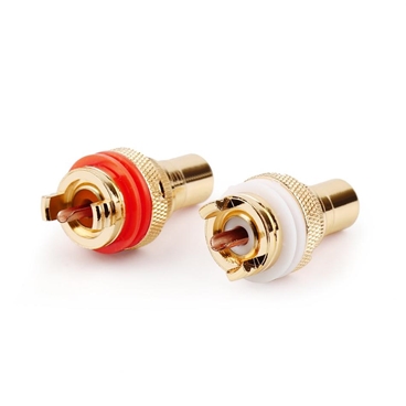 Luxury Copper RCA Female Terminal Jack Socket AV Audio Video Connector