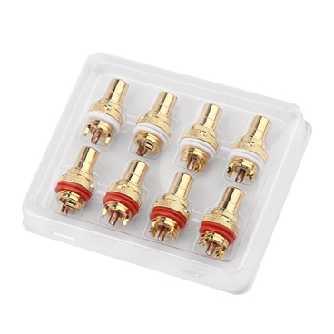 Luxury Copper RCA Female Terminal Jack Socket AV Audio Video Connector