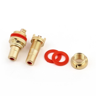 Luxury Copper RCA Female Terminal Jack Socket AV Audio Video Connector