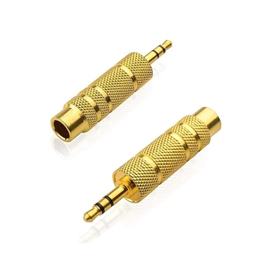 Gold Plated 3.5mm to 6.3 mm (1/4 Inch) Male to Female Stereo Adapter