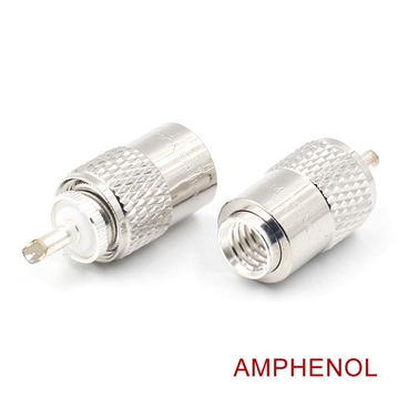 AMPHENOL UHF/PL-259 Male Solder Coax Connector for 50ohm Low Loss RG-213 RF Cable