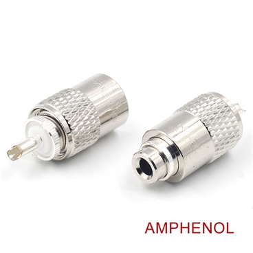 AMPHENOL UHF/PL-259 Male Solder Coax Connector With Reducer for 50ohm Low Loss RG-58 RF Cable