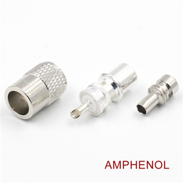 AMPHENOL UHF/PL-259 Male Solder Coax Connector With Reducer for 50ohm Low Loss RG-58 RF Cable