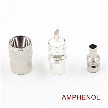 AMPHENOL UHF/PL-259 Male Solder Coax Connector With Reducer for 50ohm Low Loss RG-58 RF Cable