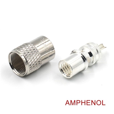 AMPHENOL UHF/PL-259 Male Solder Coax Connector for 50ohm Low Loss RG-213 RF Cable