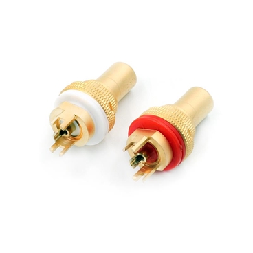 Luxury Copper RCA Female Terminal Jack Socket AV Audio Video Connector For PCB