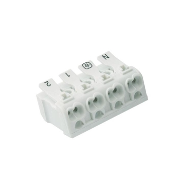 Fast Connection Terminal Block For Lighting Fixtures With Junction Box - 4 Pole