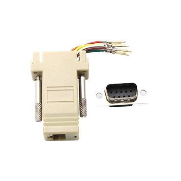 DB9 Male to RJ45 (9 Wire) Modular Adapter