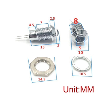 Copper 5mm Light Emitting Diode LED Holder Mount Panel