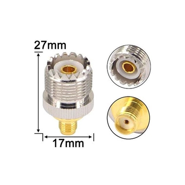 RF Coax Adapter SMA Female to SO239 Female UHF Jack SO-239 Antenna Cable Connector for UV-5R Series Radio