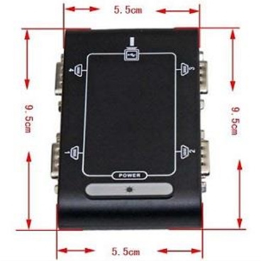 4-Port USB to RS-232 Serial Adapter Hub