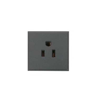 USA Power Socket Euro Module 2P+E 15A 50x50mm