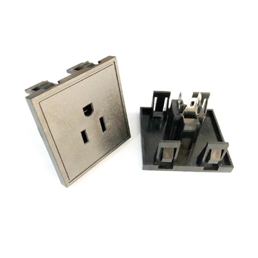 USA Power Socket Euro Module 2P+E 15A 50x50mm