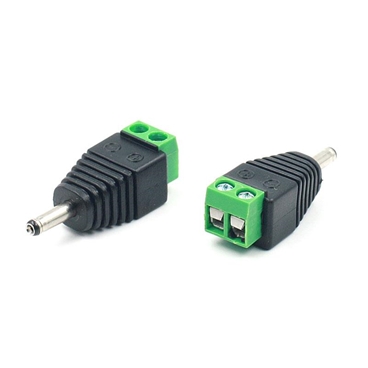 3.5 x 1.35mm DC Male Jack Power Connector to Terminal Block