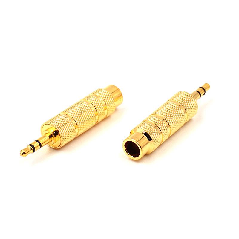 Gold Plated 3.5mm to 6.3 mm (1/4 Inch) Male to Female Stereo Adapter