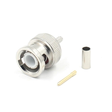 BNC Male Crimp Connector for Cable RG174, RG178, RG188, RG196, RG316 Cable RF Coaxial Connector
