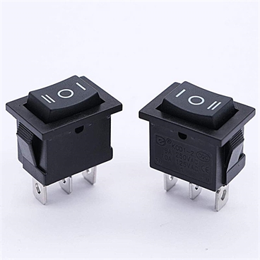 Black ON/Off/ON SPDT 3 Pin 3 Position Mini Boat Rocker Switch