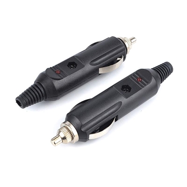 Car Cigarette Lighter Plug Connector with Fuse & LED