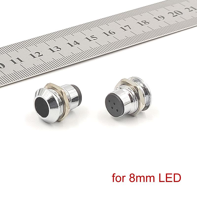 Copper 8mm Light Emitting Diode LED Holder Mount Panel