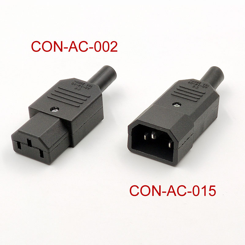 IEC 60320 C14 Male Power Adapter Rewirable Connector Convertor AC 250V 10A CE