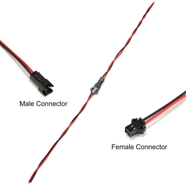 Custom Cable with JST SM Connector 2Pin Plug Male to Female 22AWG Wire Connector For LED Strips Lamp