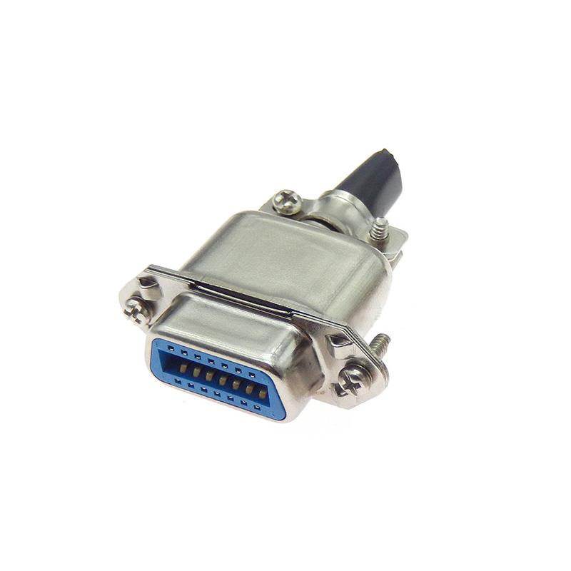 14 Position Receptacle Connector SCSI Free Hanging (In-Line) Solder Cup