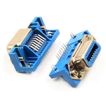 14 Position Socket Connector SCSI Through Hole, Right Angle Solder