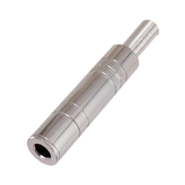 Metallic 6.35mm Stereo Jack Socket Solder Connector