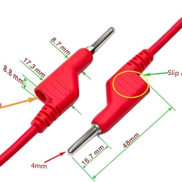 Power Test Leads Dual Stackable 4MM Banana Plug