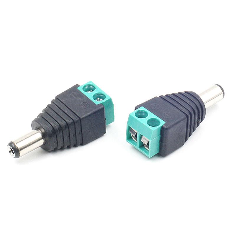 5.5 x 2.1mm DC Male Plug Power Connector to Terminal Block