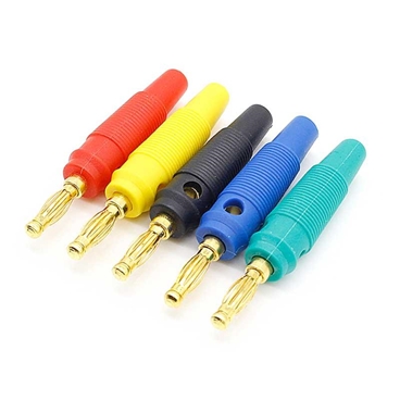 4mm Golden Plated Brass Solderless Banana Plug