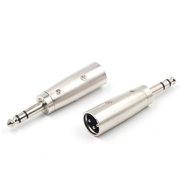 Male XLR to 6.3mm Stereo Coupler Adapter