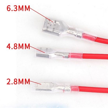 2.8/4.8/6.3mm Male Female Spade Terminal Electrical Wire Crimp Connectors