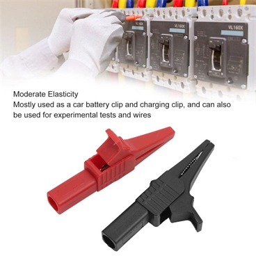 Large Heavy Duty Full Insulated Alligator Clips with 4mm Banana Jack CAT II 32A