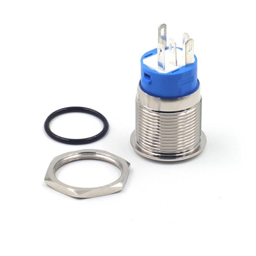 Short 19mm Push Button Switch Waterproof Ring LED