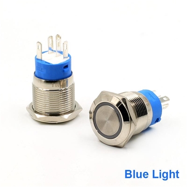Short 19mm Push Button Switch Waterproof Ring LED