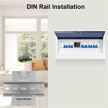 Din Rail Digital Energy Meter Wattmeter AC 40-300V 0-100A Ammeter Voltmeter