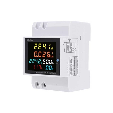 Din Rail Digital Energy Meter Wattmeter AC 40-300V 0-100A Ammeter Voltmeter